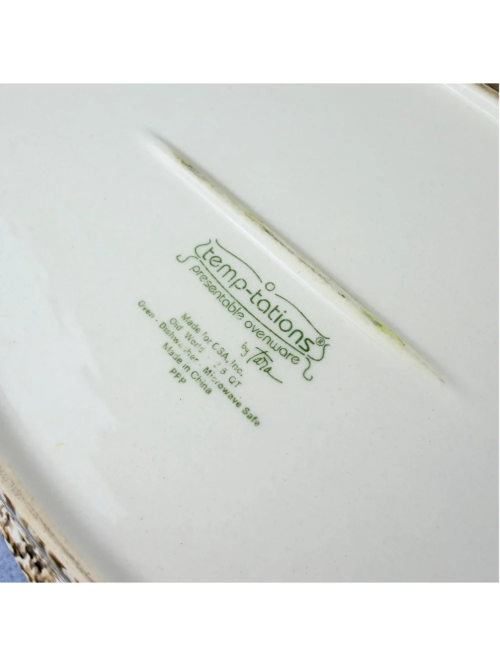Temp-tations by Tara Old World 4 Pc Bakeware Set 3.5QT 2QT Baker Lid Square Dish